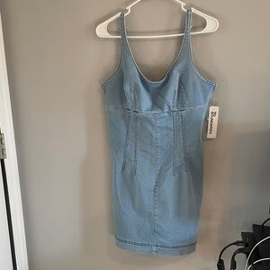 No Boundaries Denim Blue Mini Dress